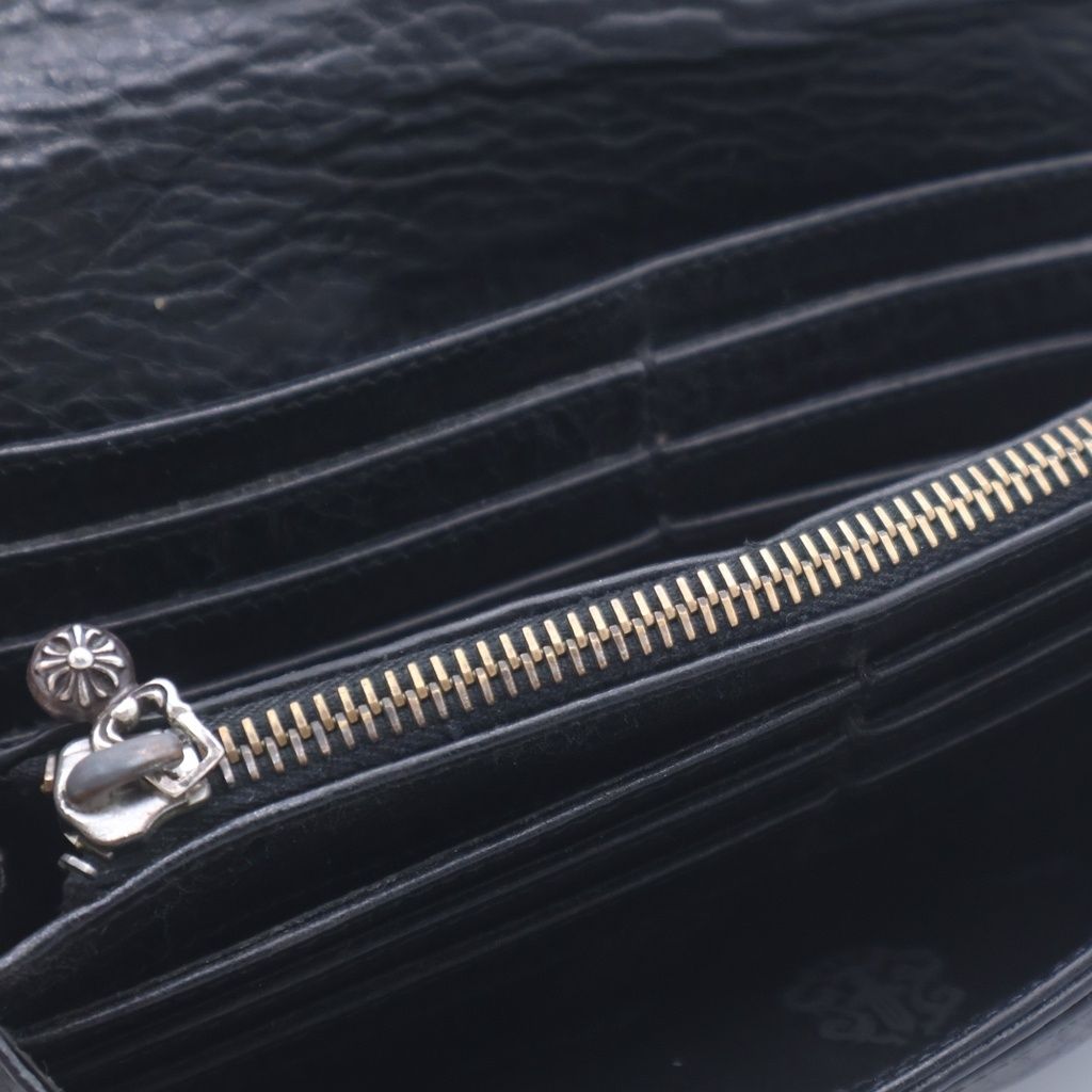 Chrome Hearts Judy Cross Ball Button Leather Wallet Black — view 4