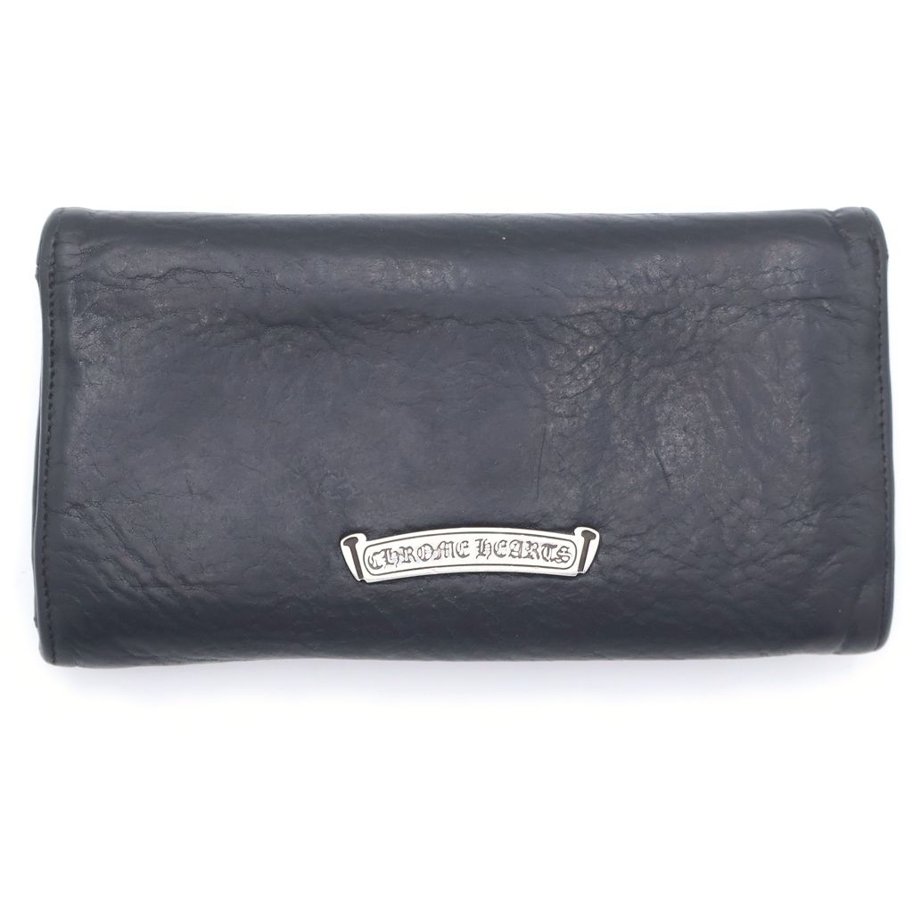 Chrome Hearts Judy Cross Ball Button Leather Wallet Black — view 2