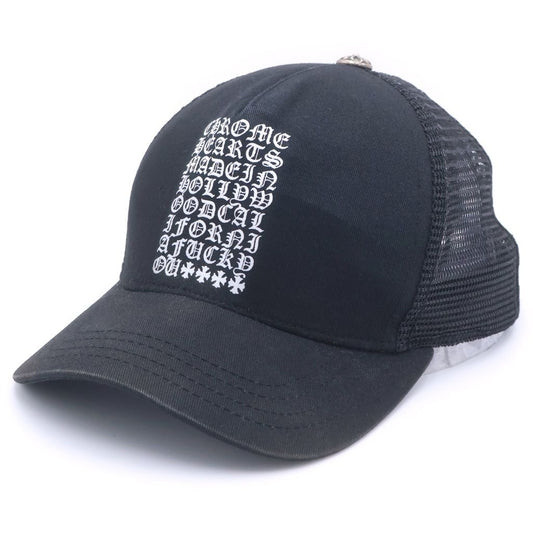 Chrome Hearts Trucker Cap with Cross Ball Mesh Truck Khaki Cap Hat Black