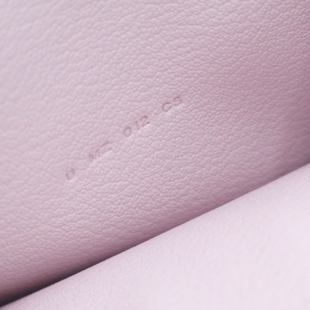 Hermes Kelly Pocket Compact Card Case Light Pink Chevre Silver — view 4