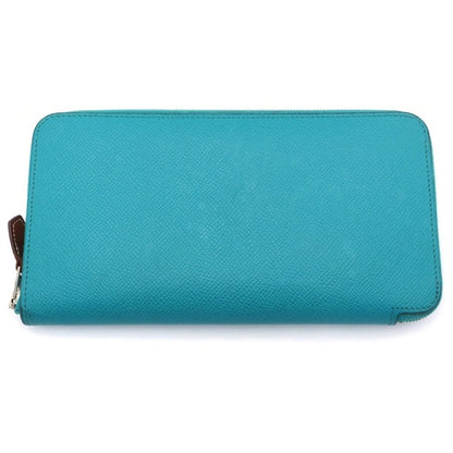 Hermes Azap Silk in Wallet Card Case Veau Green Silver