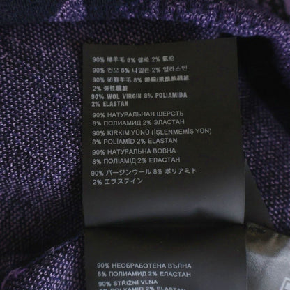 Prada Second Skin Power Net Knit Turtleneck All Over Pattern Purple Sweater — view 7