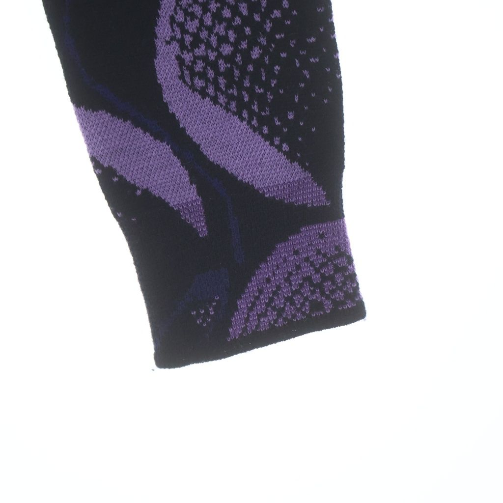 Prada Second Skin Power Net Knit Turtleneck All Over Pattern Purple Sweater — view 5