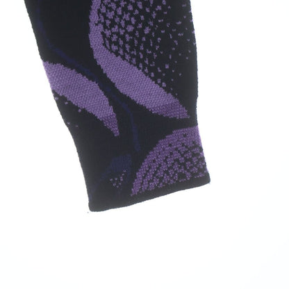 Prada Second Skin Power Net Knit Turtleneck All Over Pattern Purple Sweater — view 5