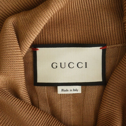Gucci Turtleneck Long Sleeve Rib Knit Brown Sweater — view 7