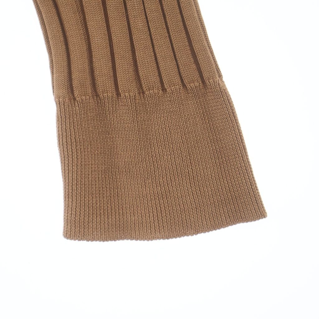 Gucci Turtleneck Long Sleeve Rib Knit Brown Sweater — view 5