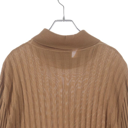 Gucci Turtleneck Long Sleeve Rib Knit Brown Sweater — view 4