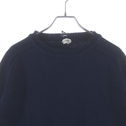 Saint Laurent Paris Destroyed Crushed Knit Sweater Navy — view 3