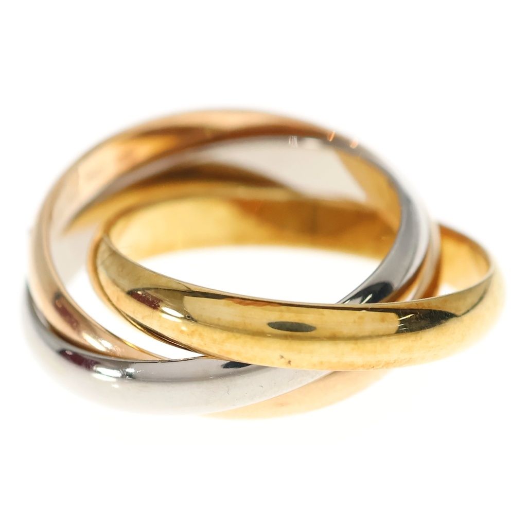 Cartier 18k Yellow Gold WG PG Ring Trinity 58 Silver — view 3