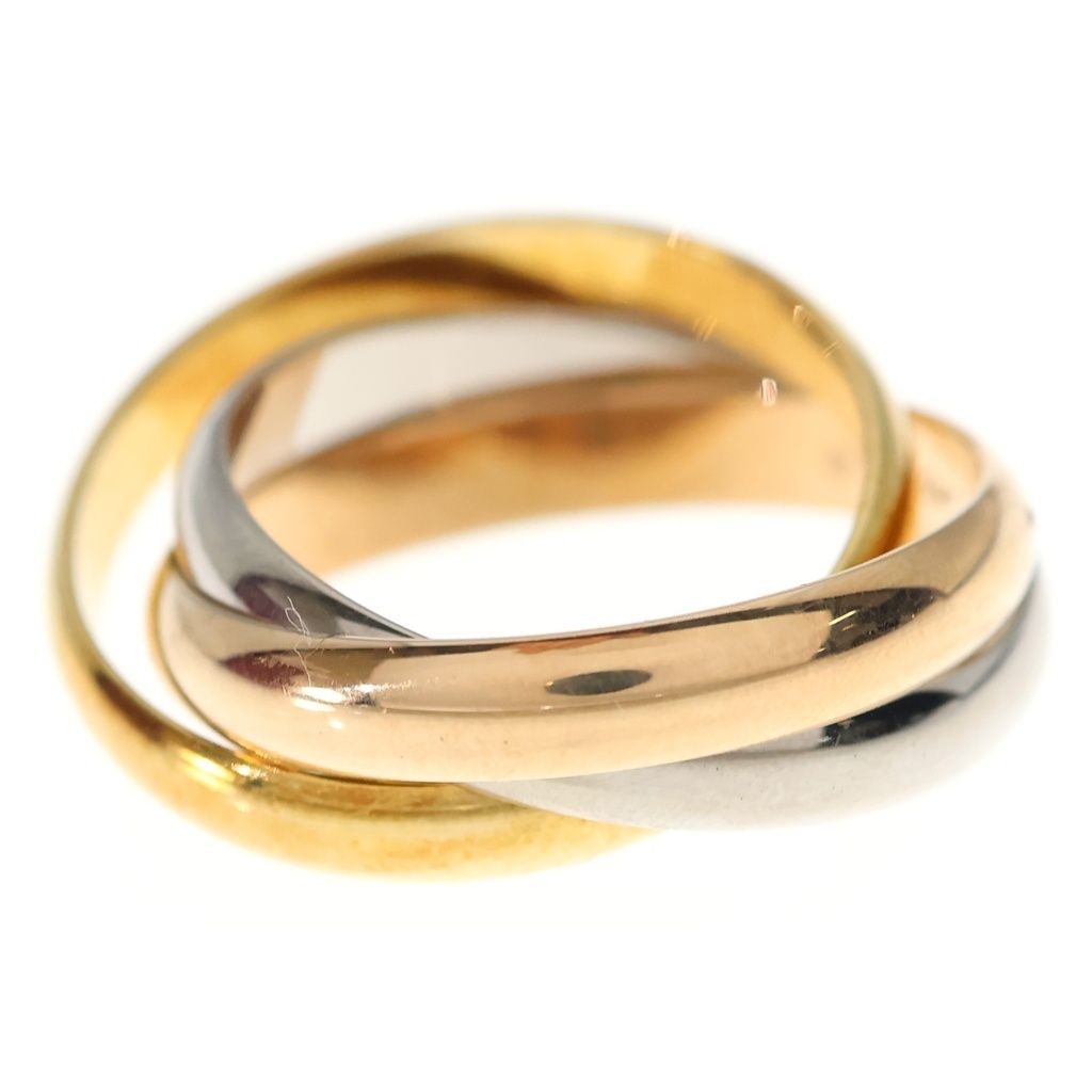 Cartier 18k Yellow Gold WG PG Ring Trinity 58 Silver — view 4