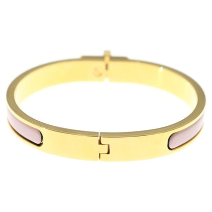 Hermes Mini Click Kelly Enamel Bracelet Gold Pink — view 2