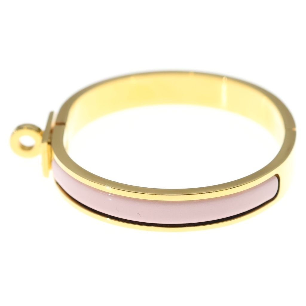 Hermes Mini Click Kelly Enamel Bracelet Gold Pink — view 4