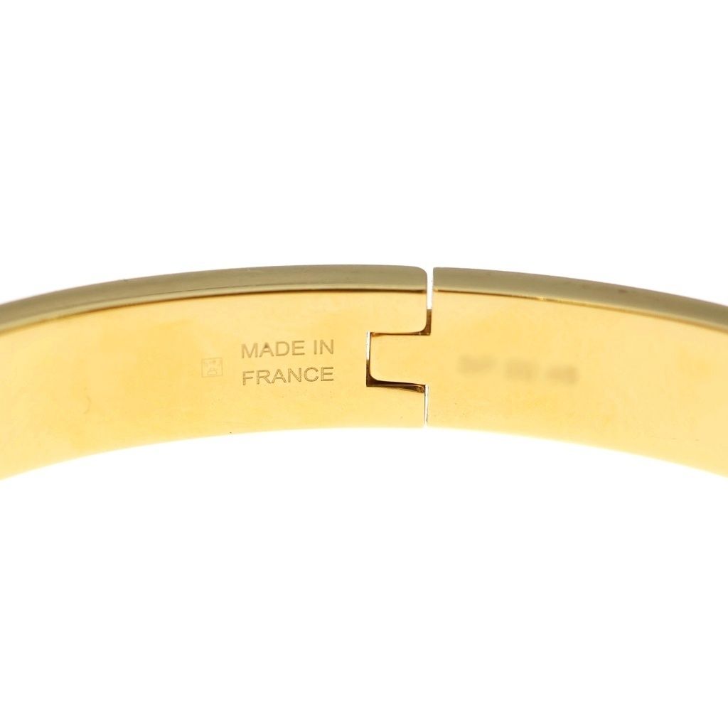 Hermes Mini Click Kelly Enamel Bracelet Gold Pink — view 5