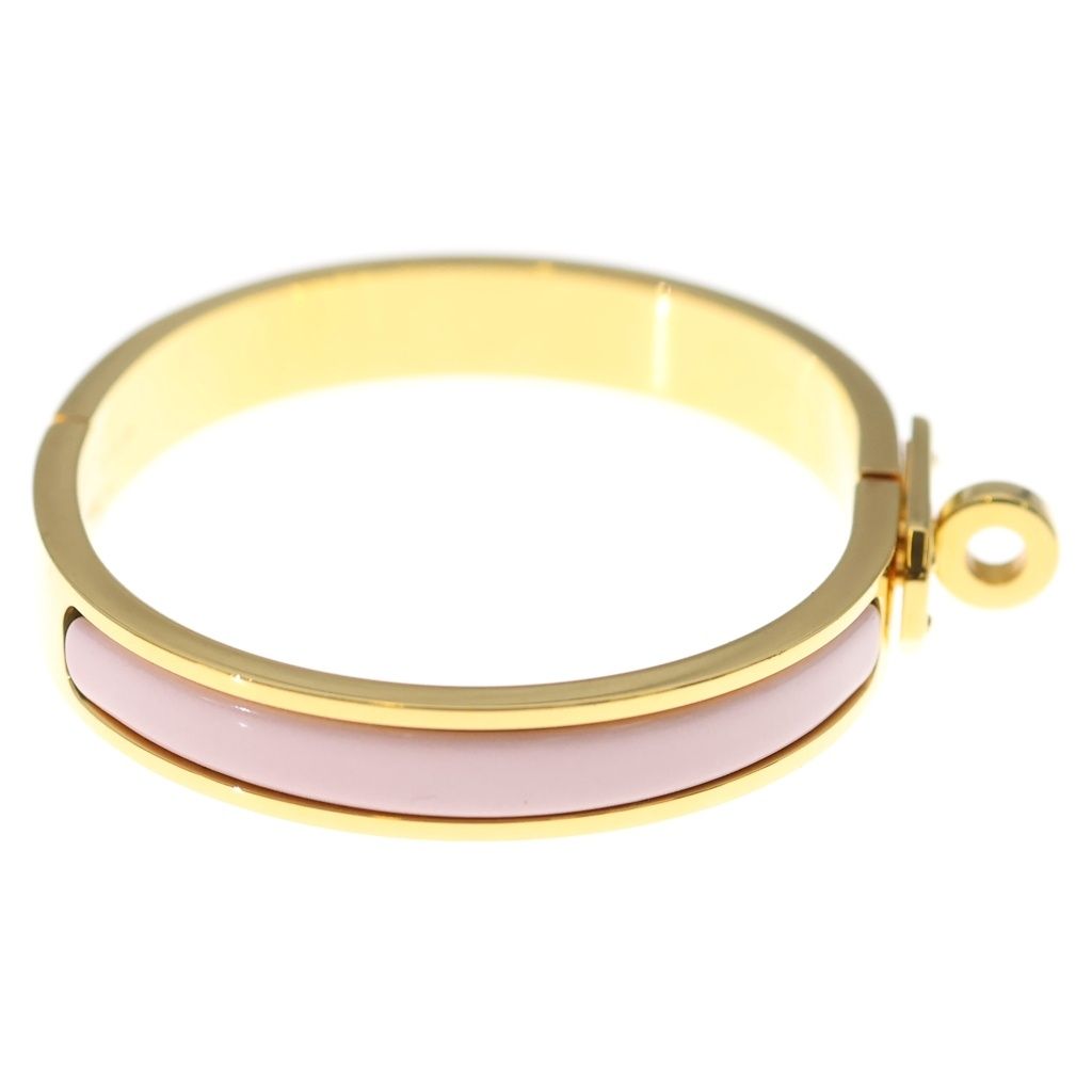 Hermes Mini Click Kelly Enamel Bracelet Gold Pink — view 3