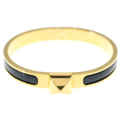 Hermes Mini Click Meadow Enamel Bracelet Gold Black