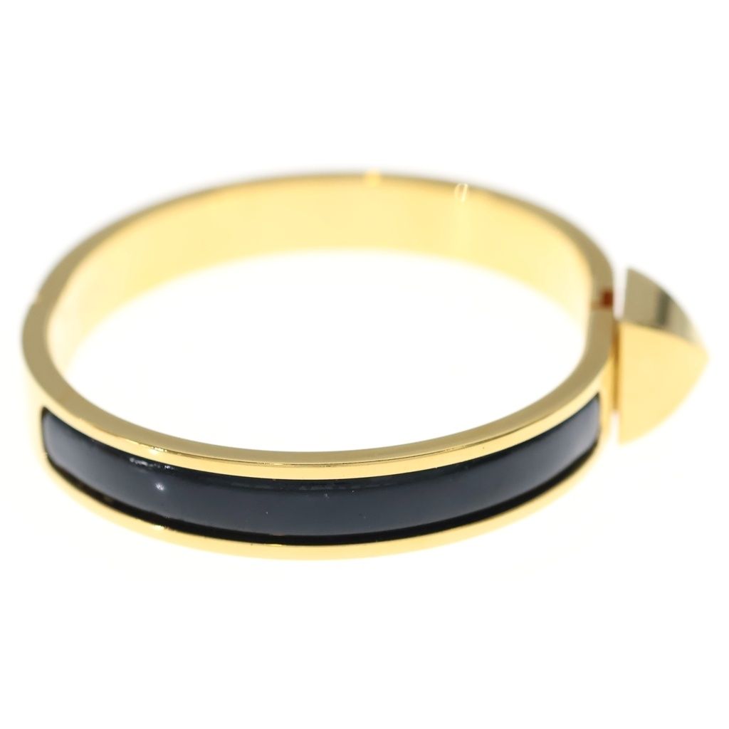 Hermes Mini Click Meadow Enamel Bracelet Gold Black — view 3