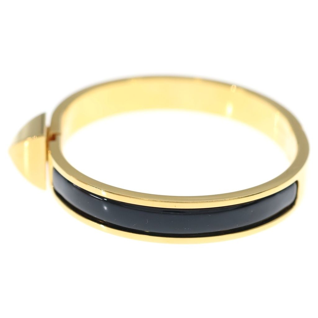 Hermes Mini Click Meadow Enamel Bracelet Gold Black — view 4