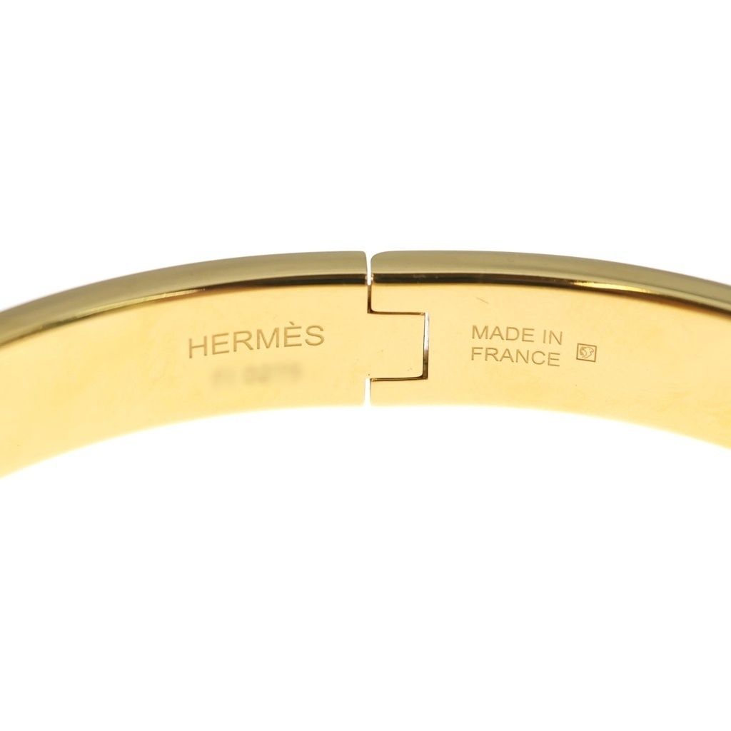 Hermes Mini Click Meadow Enamel Bracelet Gold Black — view 5