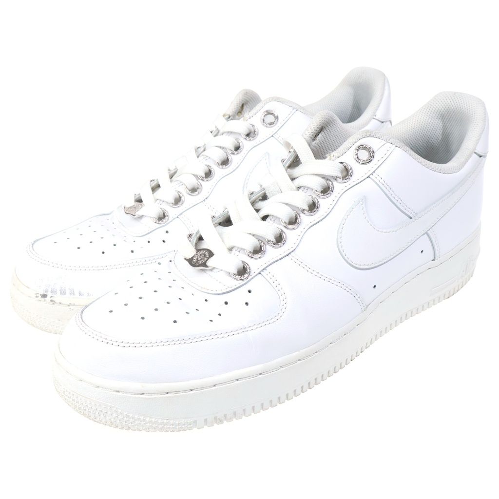 Chrome Hearts Nike Afi Air Force 1 Low Cut Sneakers White Silver — view 2