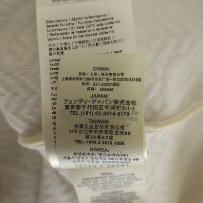 Fendi FF Calligraphy Logo Wool Rayon Knit Cardigan Ivory — view 8