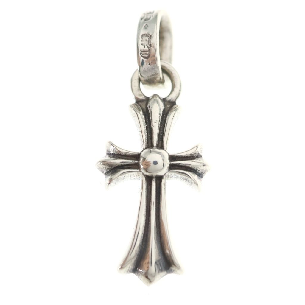 Chrome Hearts Crs Baby Fat Cross Pendant Top Silver