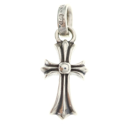 Chrome Hearts Crs Baby Fat Cross Pendant Top Silver