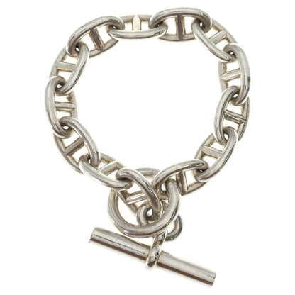 Hermes Chaine D'ancre TGM Chain Bracelet Silver