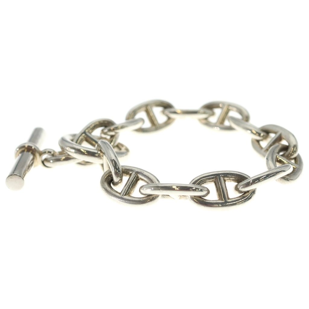 Hermes Chaine D'ancre TGM Chain Bracelet Silver — view 4