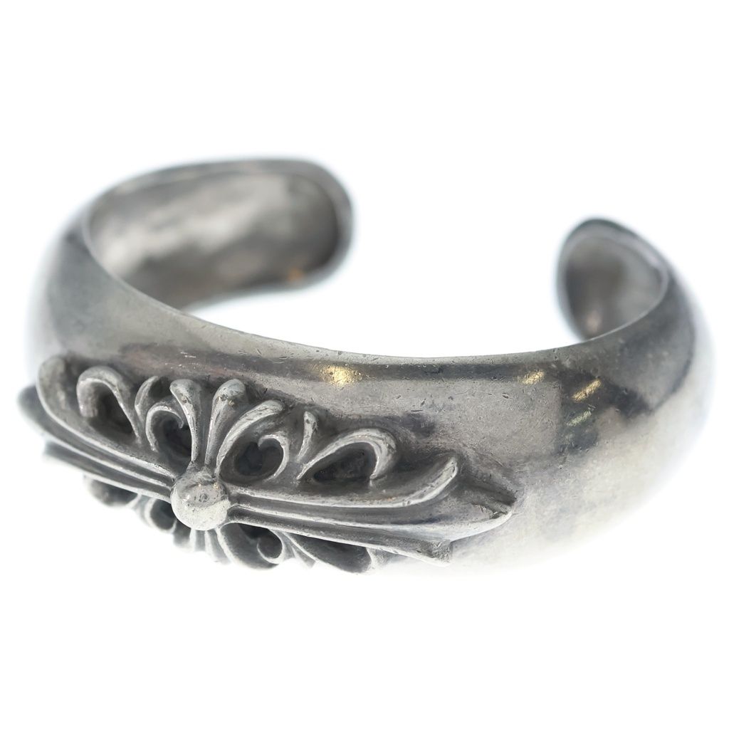 Chrome Hearts Floral Cross Calf Bangle Silver Bracelet