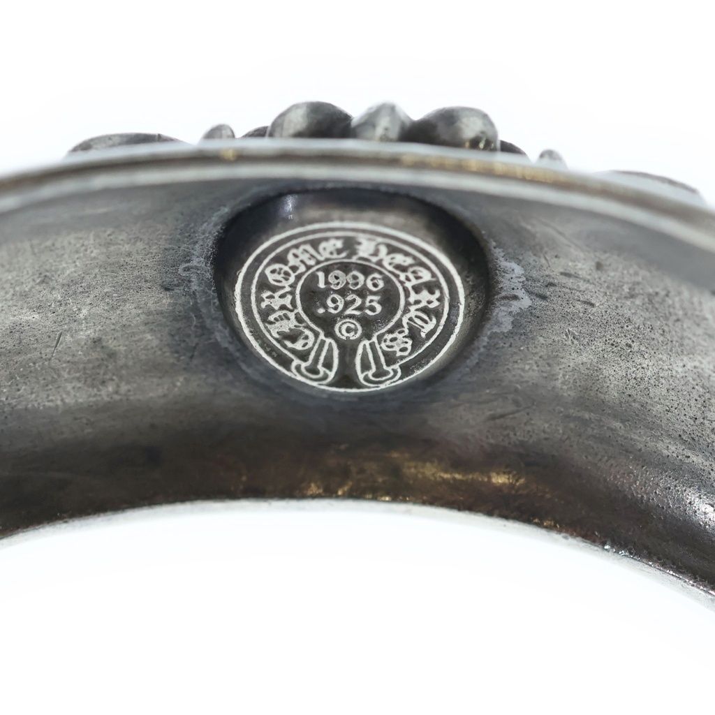 Chrome Hearts Floral Cross Calf Bangle Silver Bracelet — view 5