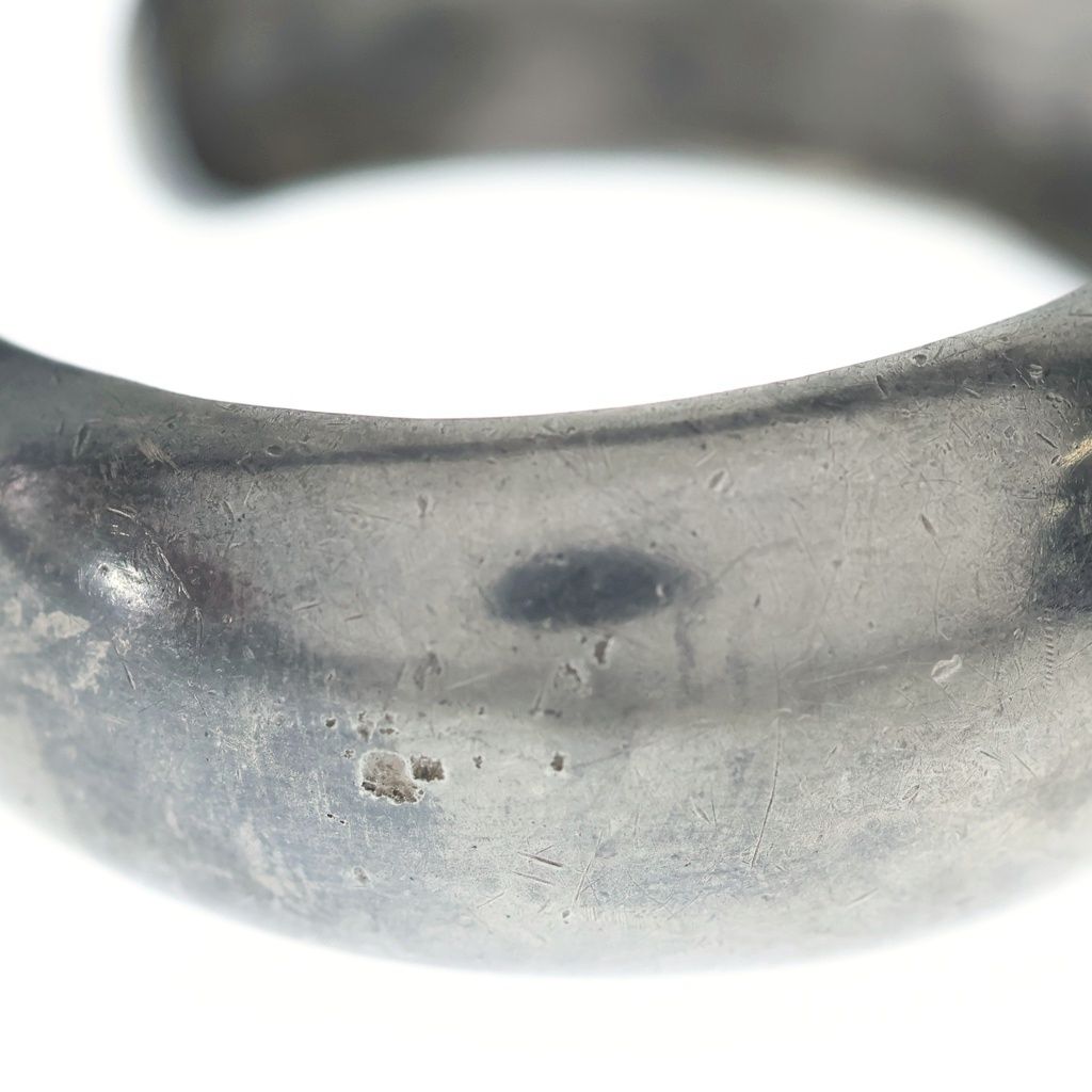 Chrome Hearts Floral Cross Calf Bangle Silver Bracelet — view 6