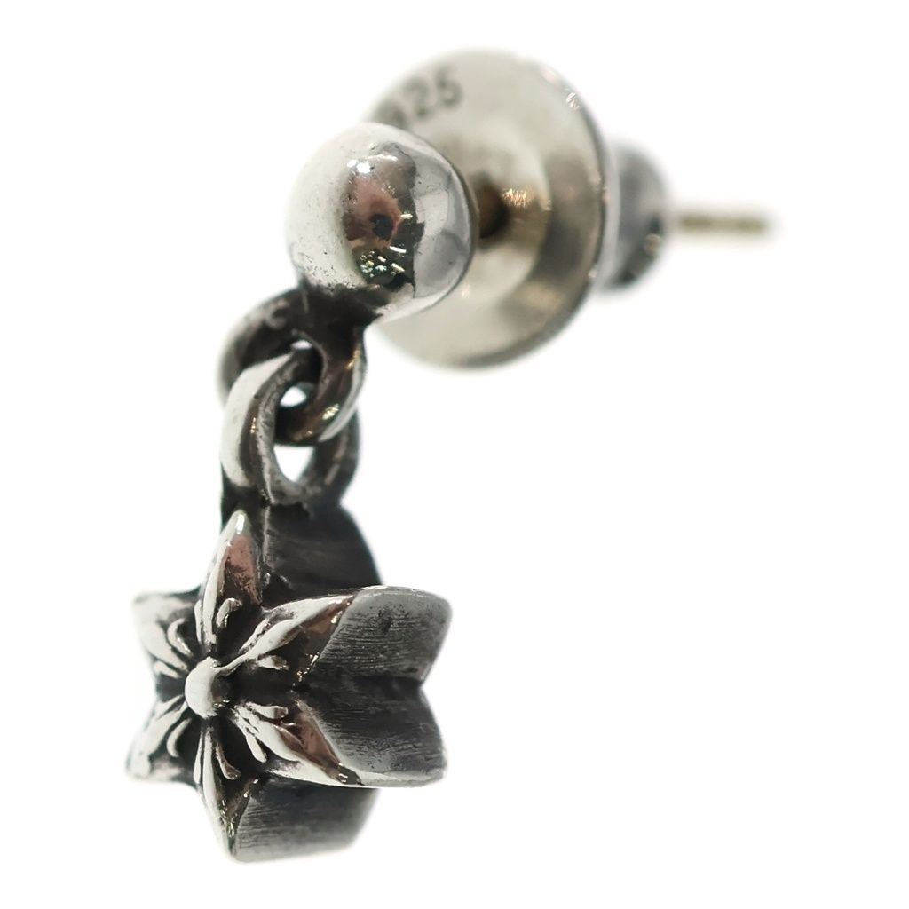 Chrome Hearts Tny Str Drp 1 Tie Nice Tardrop Earrings Silver