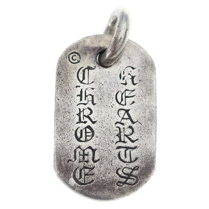 Chrome Hearts Raised Frrl Dogtag Floral Cross Dog Tag Pendant Top Silver — view 2