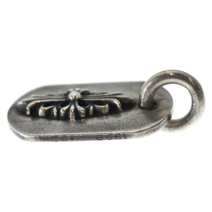 Chrome Hearts Raised Frrl Dogtag Floral Cross Dog Tag Pendant Top Silver — view 3