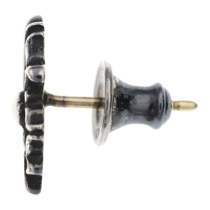 Chrome Hearts Floral Teardrop Cross Earrings Silver — view 3