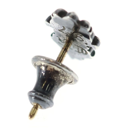 Chrome Hearts Floral Teardrop Cross Earrings Silver — view 2