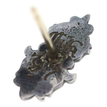 Chrome Hearts Floral Teardrop Cross Earrings Silver — view 6