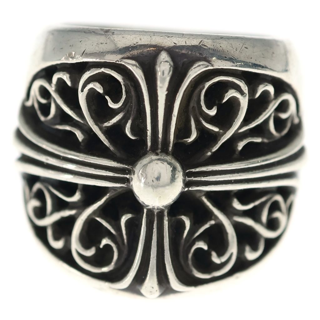Chrome Hearts Classic Oval Cross Ring Silver — view 4