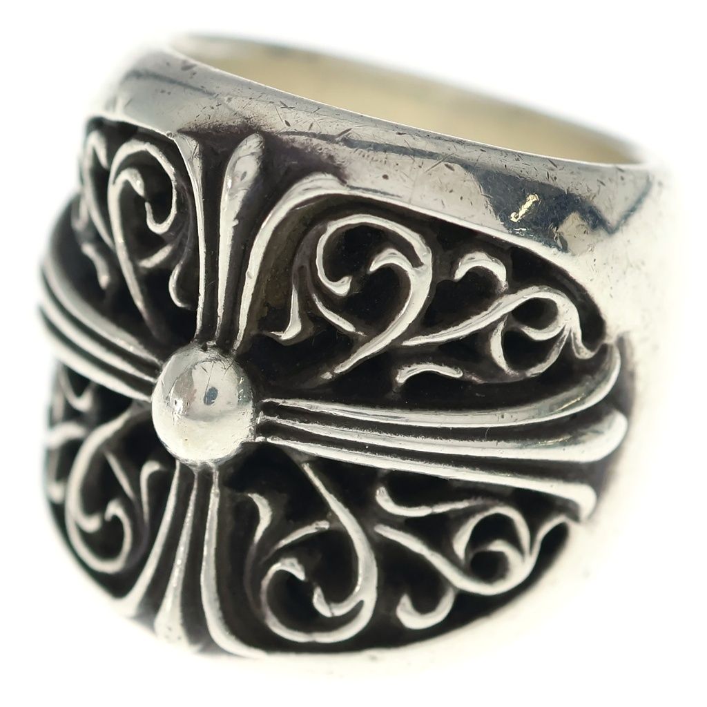 Chrome Hearts Classic Oval Cross Ring Silver