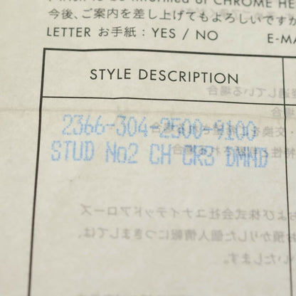 Chrome Hearts No2 CH Crs Dia CH Cross Stud 1 Diamond Earrings Silver — view 6