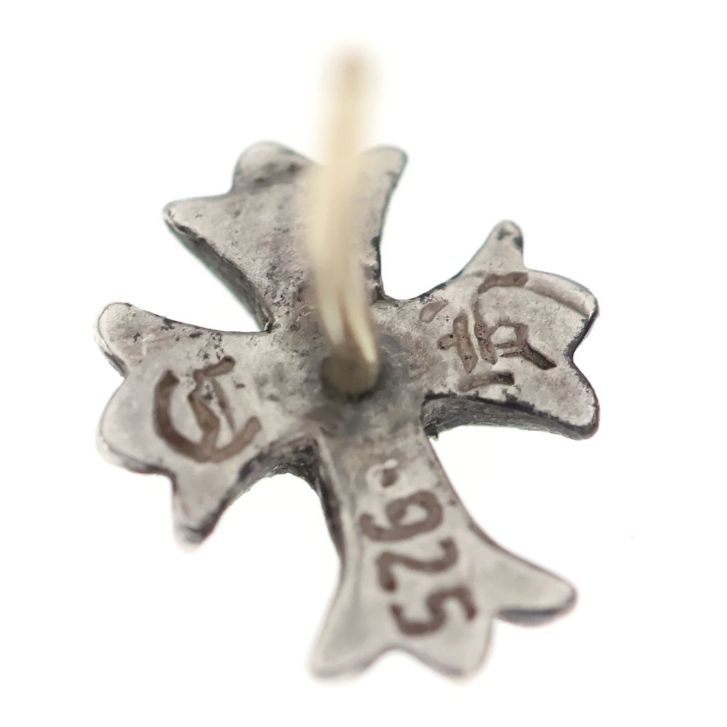 Chrome Hearts No2 CH Crs Dia CH Cross Stud 1 Diamond Earrings Silver — view 5
