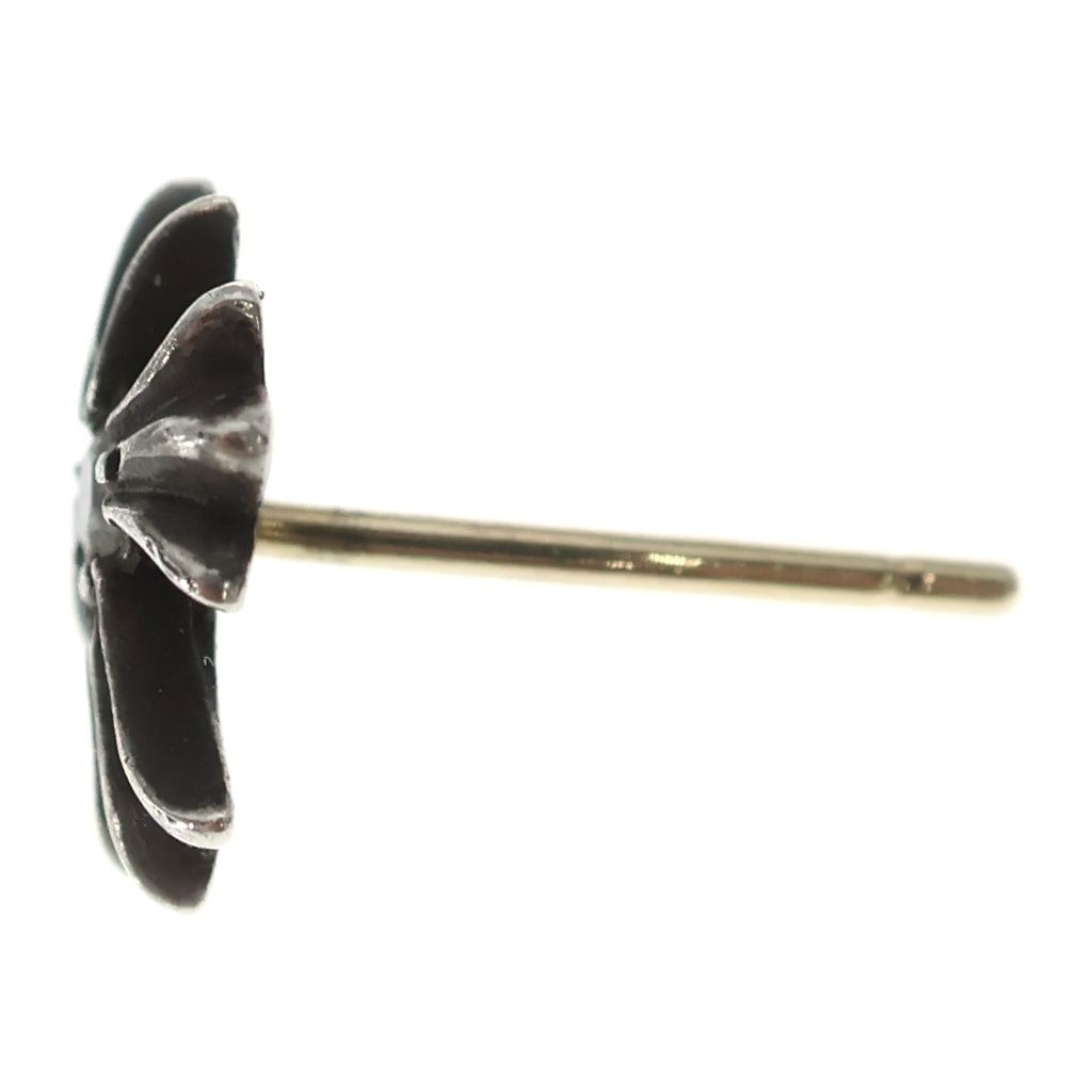 Chrome Hearts No2 CH Crs Dia CH Cross Stud 1 Diamond Earrings Silver — view 3