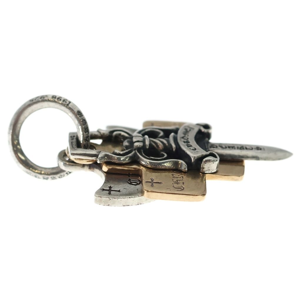 Chrome Hearts 22k Withoring 22k Combio Ring Necklace Pendant Silver Gold — view 4