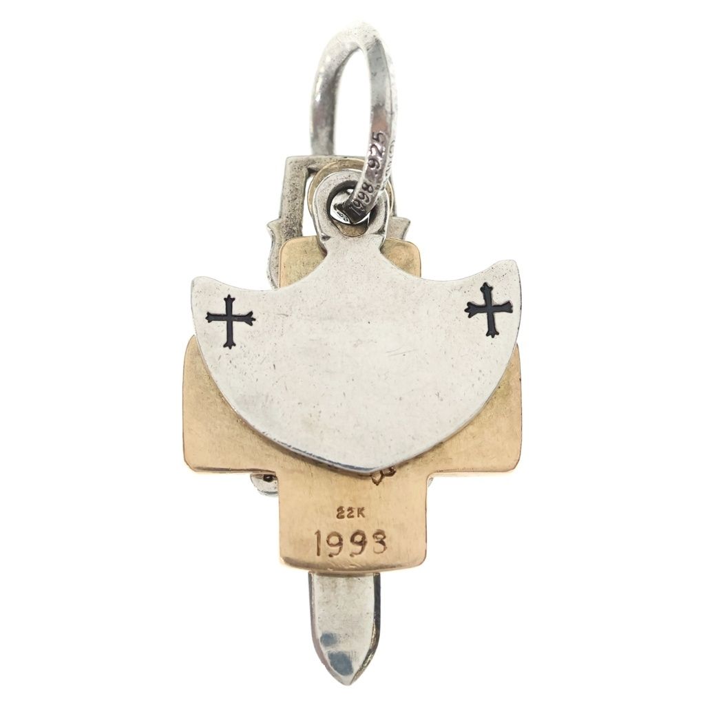 Chrome Hearts 22k Withoring 22k Combio Ring Necklace Pendant Silver Gold — view 2