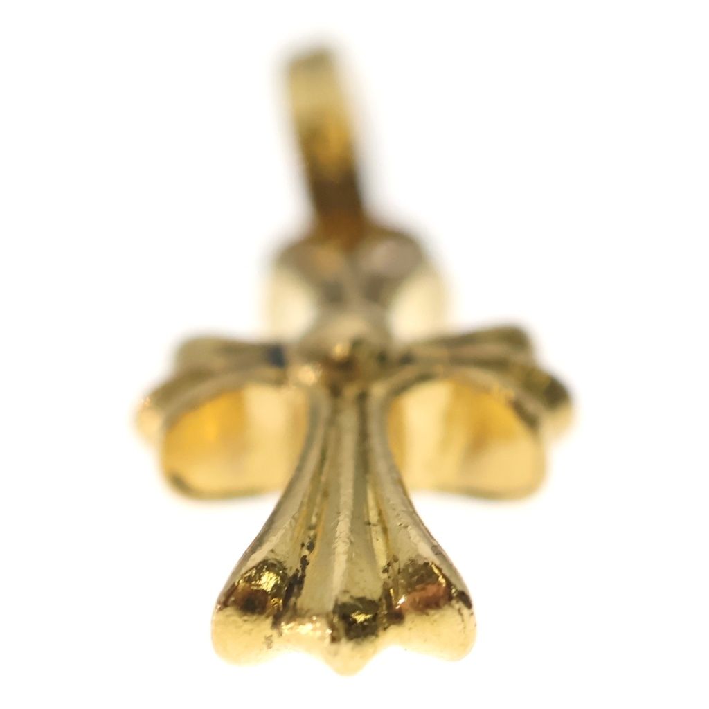 Chrome Hearts 22k Crs Baby Fat P Dia Fat Cross Pave Diamond Pendant Top Gold — view 5