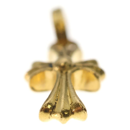 Chrome Hearts 22k Crs Baby Fat P Dia Fat Cross Pave Diamond Pendant Top Gold — view 5