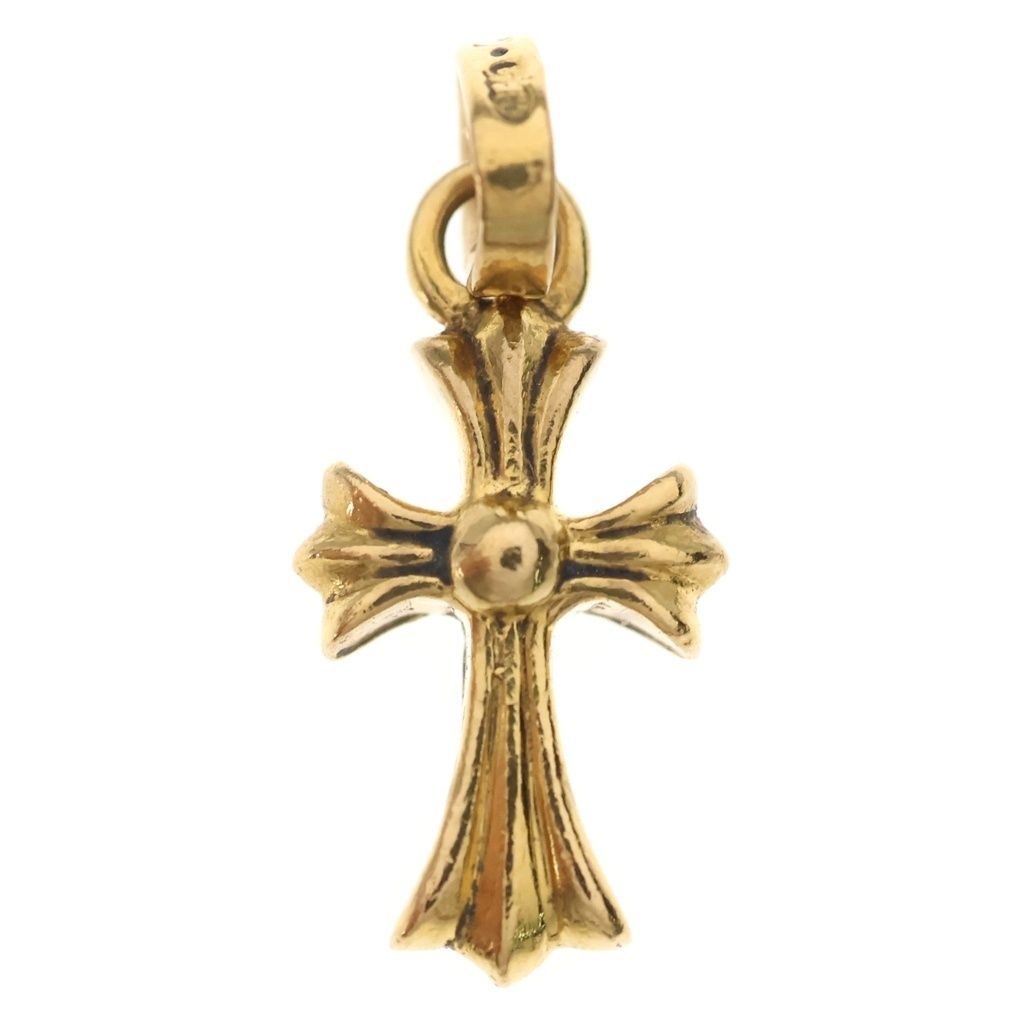 Chrome Hearts 22k Crs Baby Fat P Dia Fat Cross Pave Diamond Pendant Top Gold — view 2