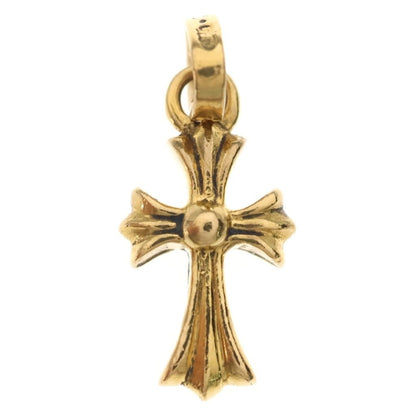 Chrome Hearts 22k Crs Baby Fat P Dia Fat Cross Pave Diamond Pendant Top Gold — view 2