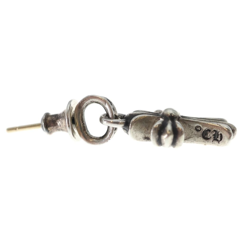 Chrome Hearts Bby Pprchn Baby Fat Cross Drop Earrings Silver — view 4