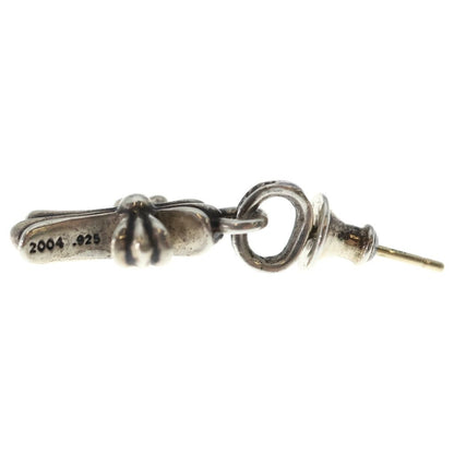 Chrome Hearts Bby Pprchn Baby Fat Cross Drop Earrings Silver — view 3